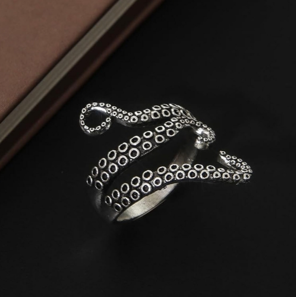 Octopus Wraparound Ring Sterling Silver Size For Men Or Women